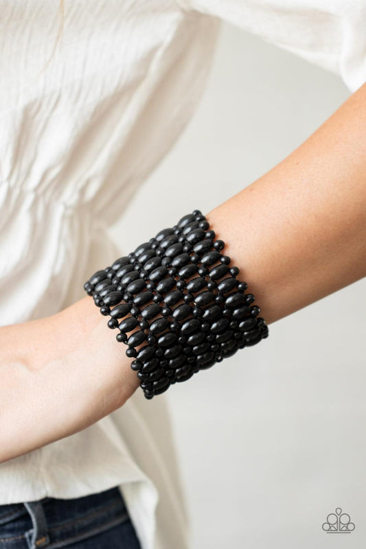 Paparazzi Accessories-Way Down In Kokomo - Black Bracelet