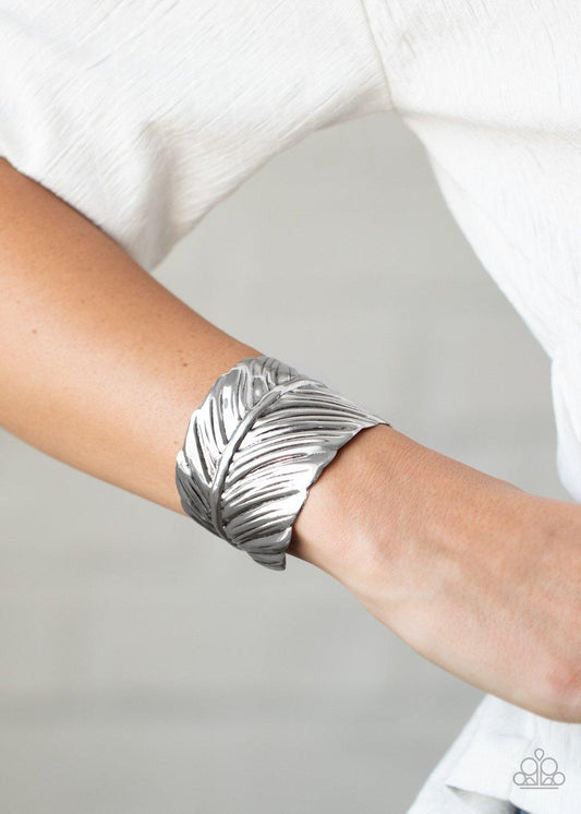 Paparazzi Accessories-Where Theres a QUILL, Theres a Way Silver Bracelet