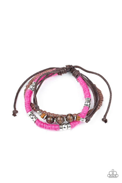 Paparazzi Accessories-Totally Tiki - Pink Bracelets