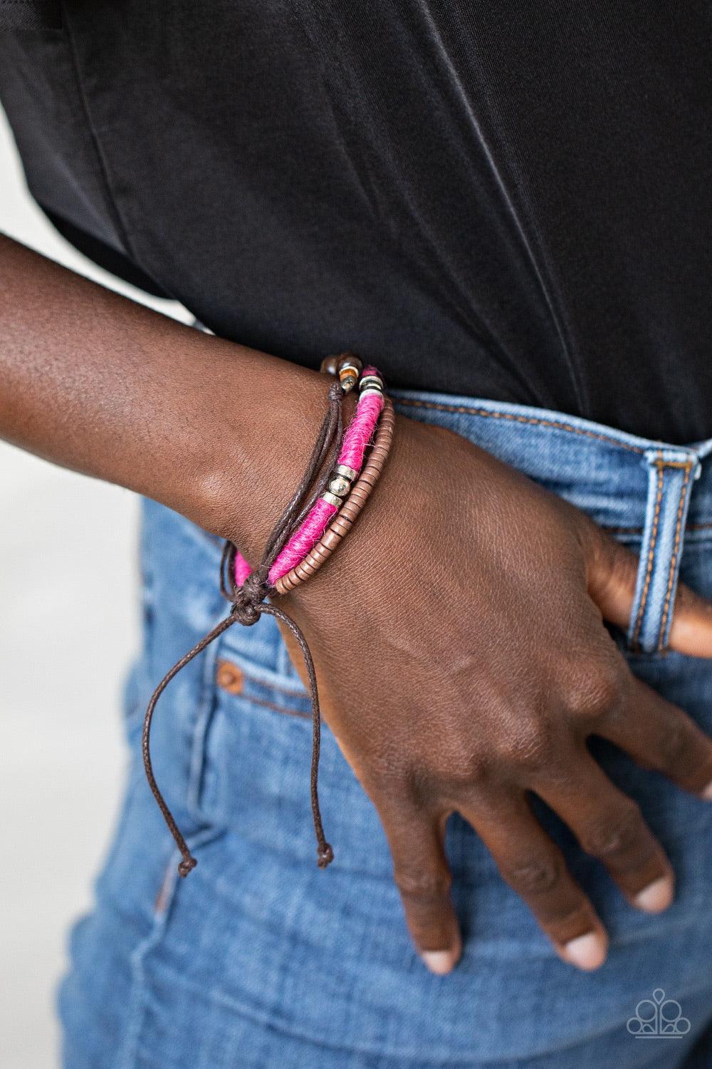 Paparazzi Accessories-Totally Tiki - Pink Bracelets