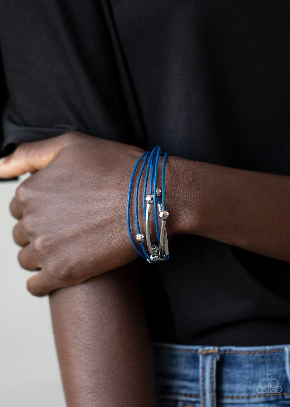 Magnetically Modern Blue Bracelet - Jewelry by Bretta