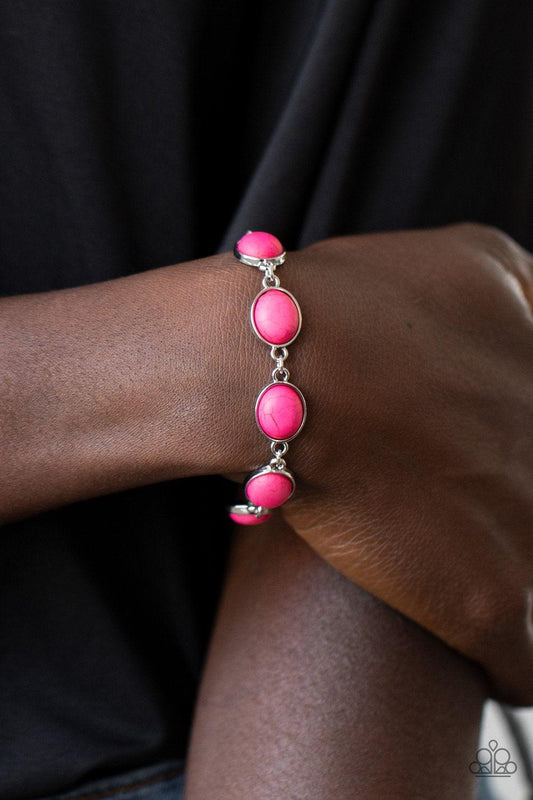  Paparazzi Accessories-Nice Stonework - Pink Bracelet