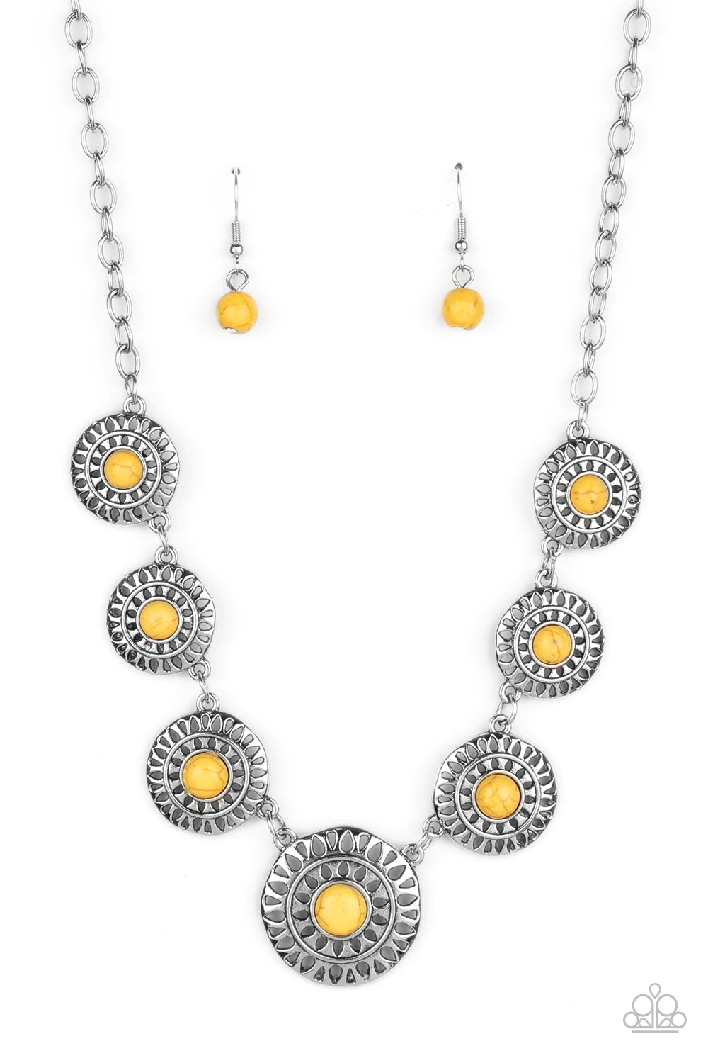 Sahara Solar Power Yellow Necklace - Jewelry by Bretta