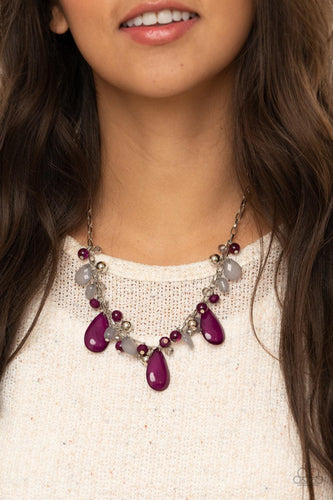 Paparazzi Accessories-Seaside Solstice - Purple Necklace