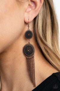 Medallion Mecca Copper Earrings - Jewelry by Bretta
