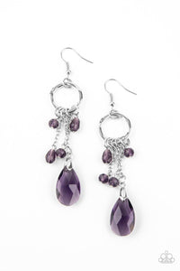 Paparazzi Accessories-Glammed Up Goddess - Purple Earrings