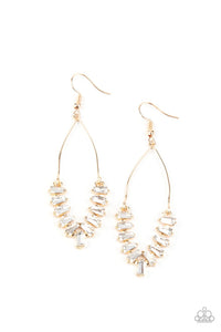 Paparazzi Accessories-Me, Myself, and ICE - Gold Earrings