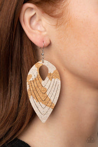 Cork Cabana White Earrings - Jewelry by Bretta
