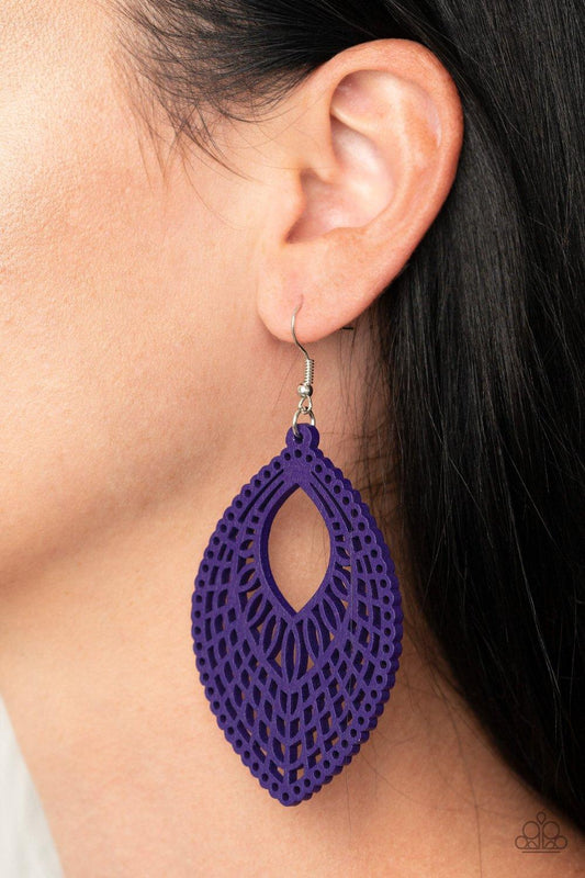 Paparazzi Accessories-One Beach At A Time - Purple Earrings