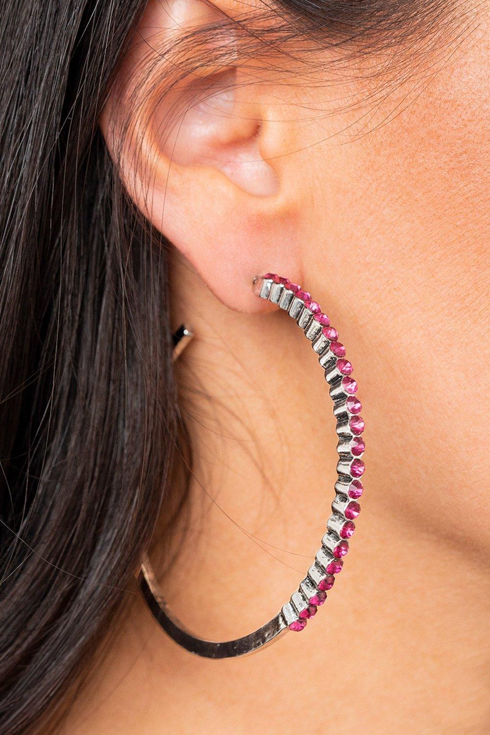 Paparazzi Accessories-Making Rounds - Pink Earrings