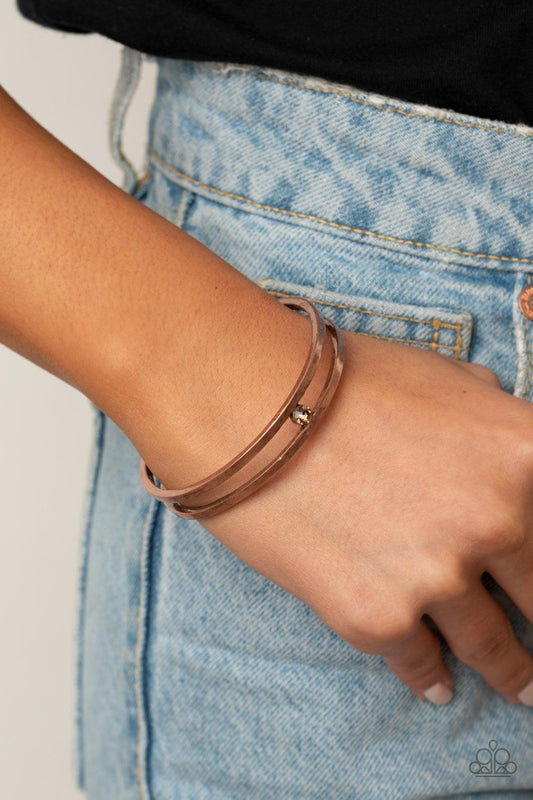 Paparazzi Accessories-Solo Artist - Copper Bracelet