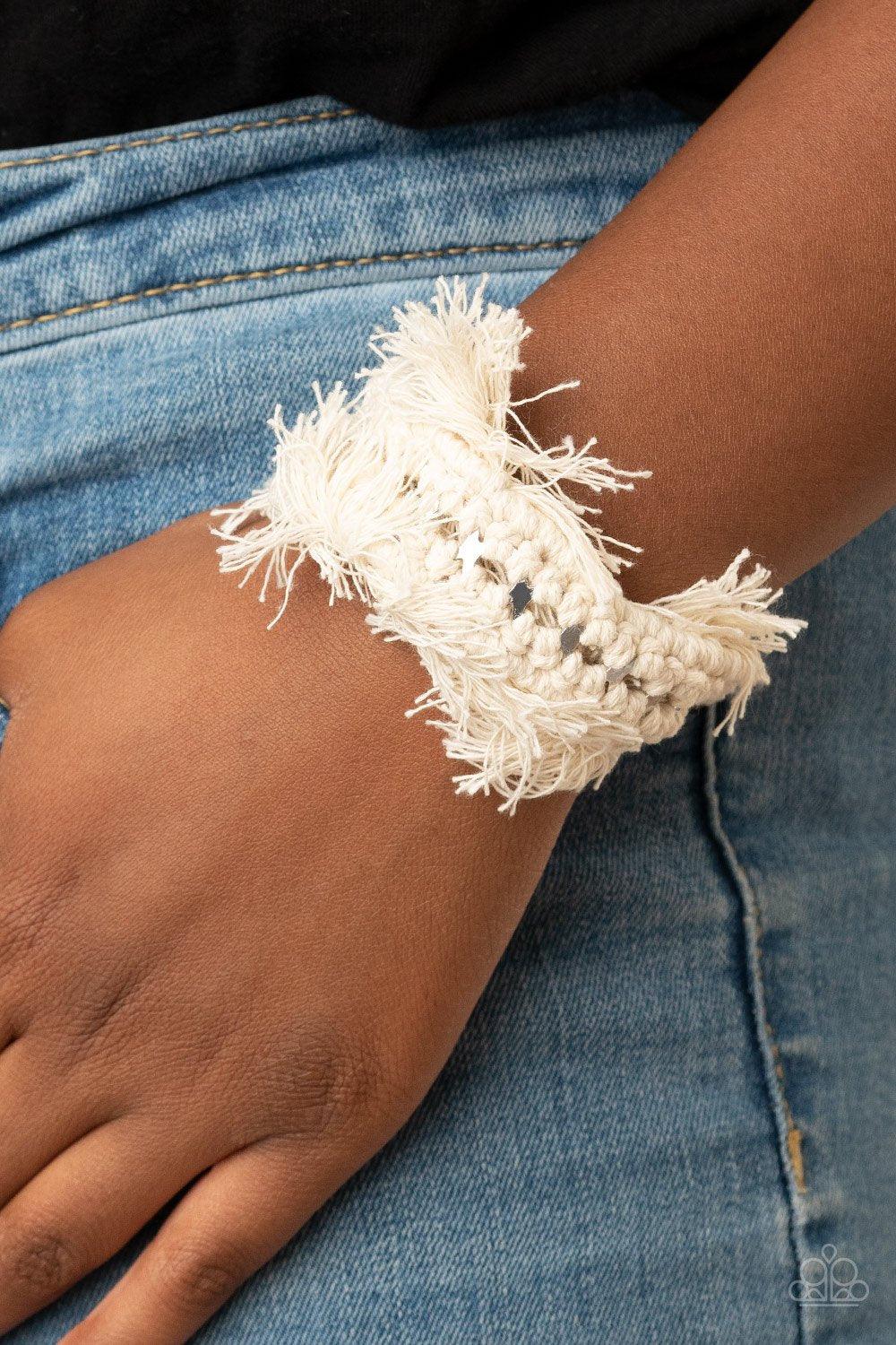 Homespun Hardware White Bracelet - Jewelry By Bretta