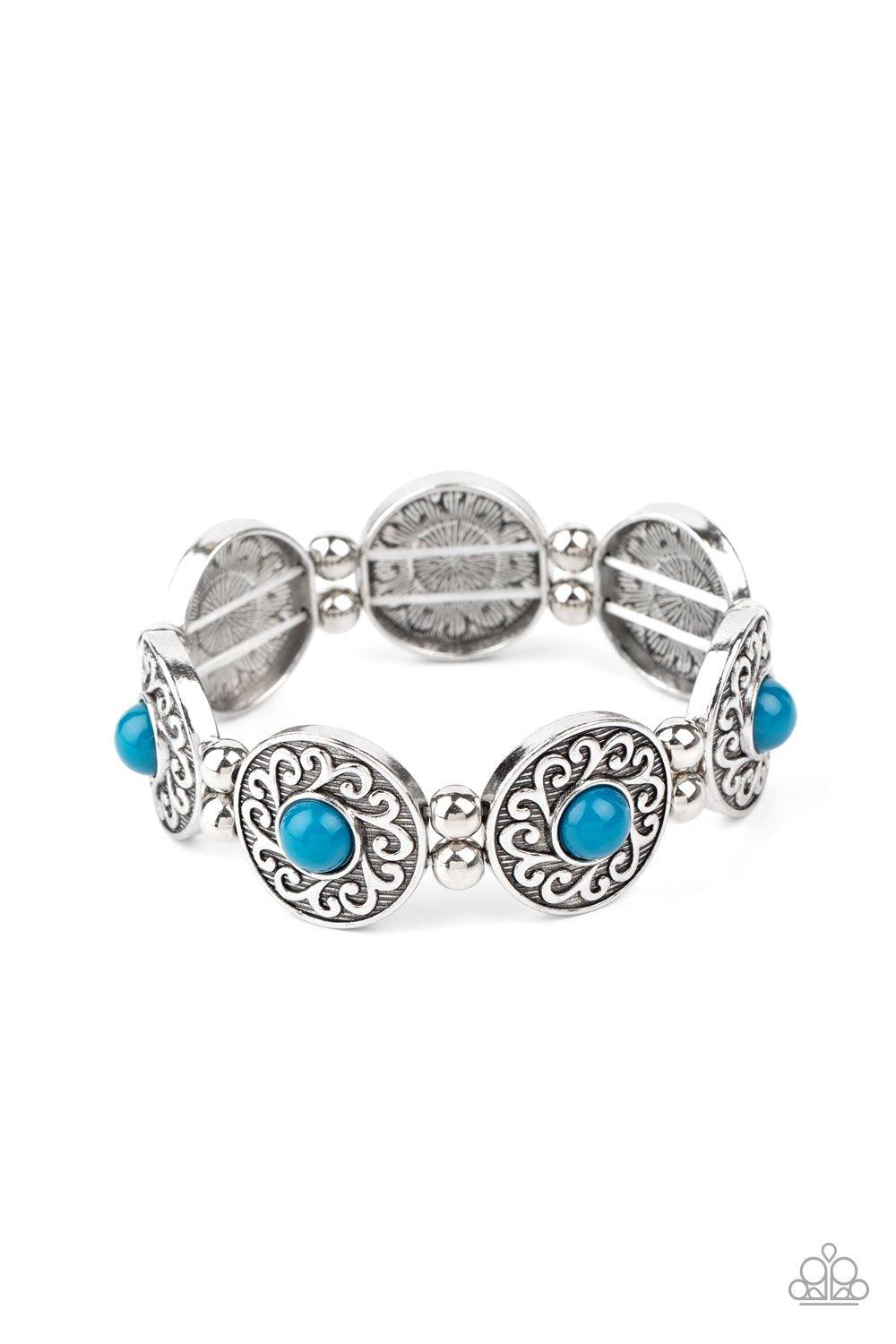 Paparazzi Accessories-Flirty Finery - Blue Bracelet