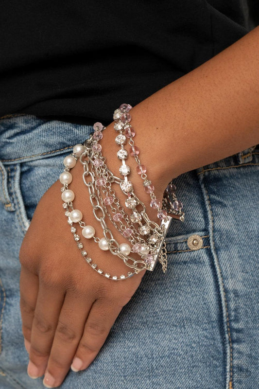 Heiress Hustle Pink Bracelet - Jewelry by Bretta