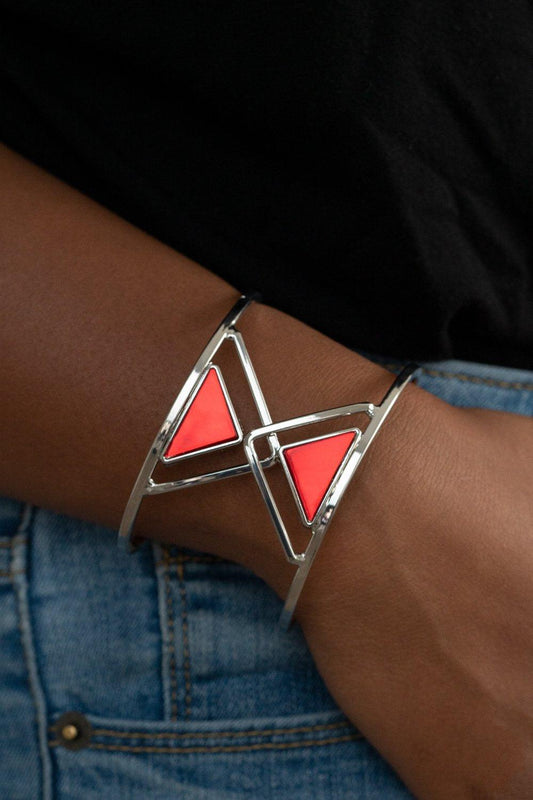 Paparazzi Accessories-Pyramid Palace - Red Bracelet