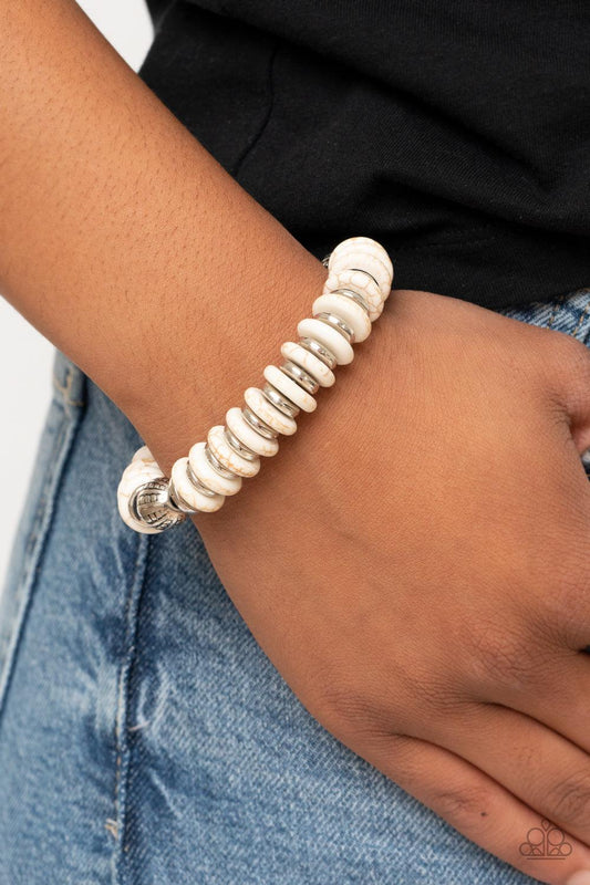 paparazzi Accessories-Eco Experience - White Bracelet