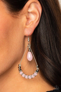 Paparazzi Accessories-Lovely Lucidity - Pink Earrings