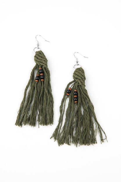 Paparazzi Accessories-Beach Bash - Green Earrings