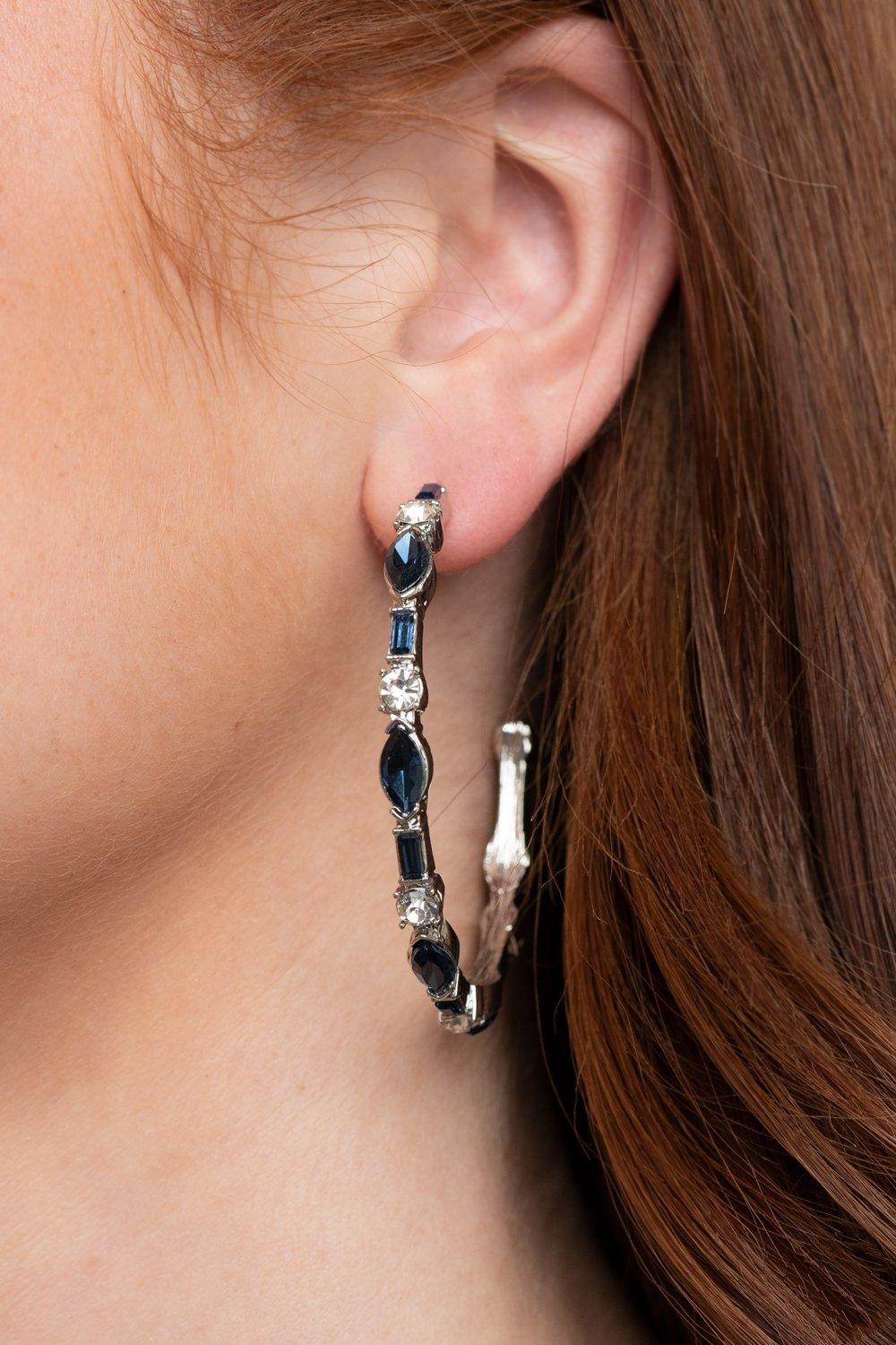 Paparazzi Accessories-There Goes The Neighborhood - Blue Earrings