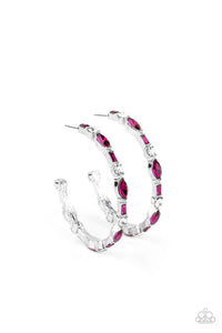 Paparazzi Accessories-There Goes The Neighborhood - Pink Earrings