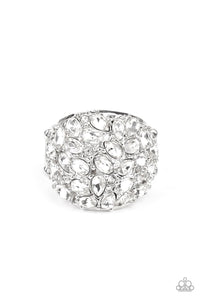 Here Comes the Boom! White Ring - Jewelry by Bretta