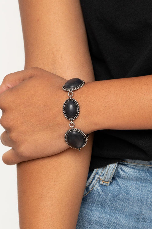 Paparazzi Accessories-River View - Black Bracelet