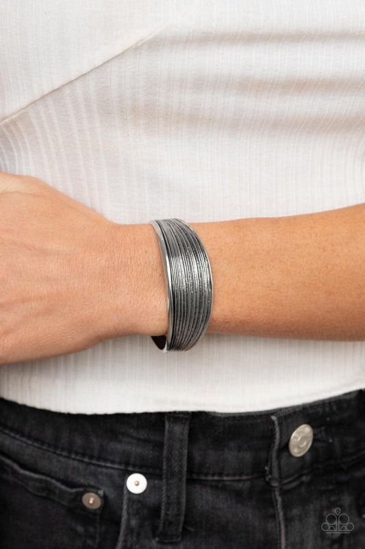 Paparazzi Accessories-Off The Cuff Couture - Silver Cuff Bracelet
