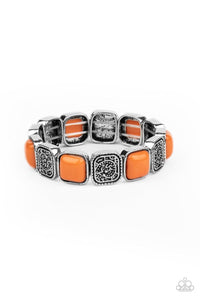 Paparazzi Accessories-Trendy Tease - Orange Bracelet