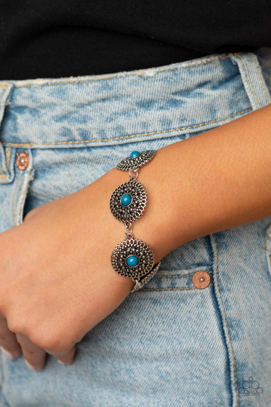 Paparazzi Accessories-Mojave Mandalas - Blue Bracelet