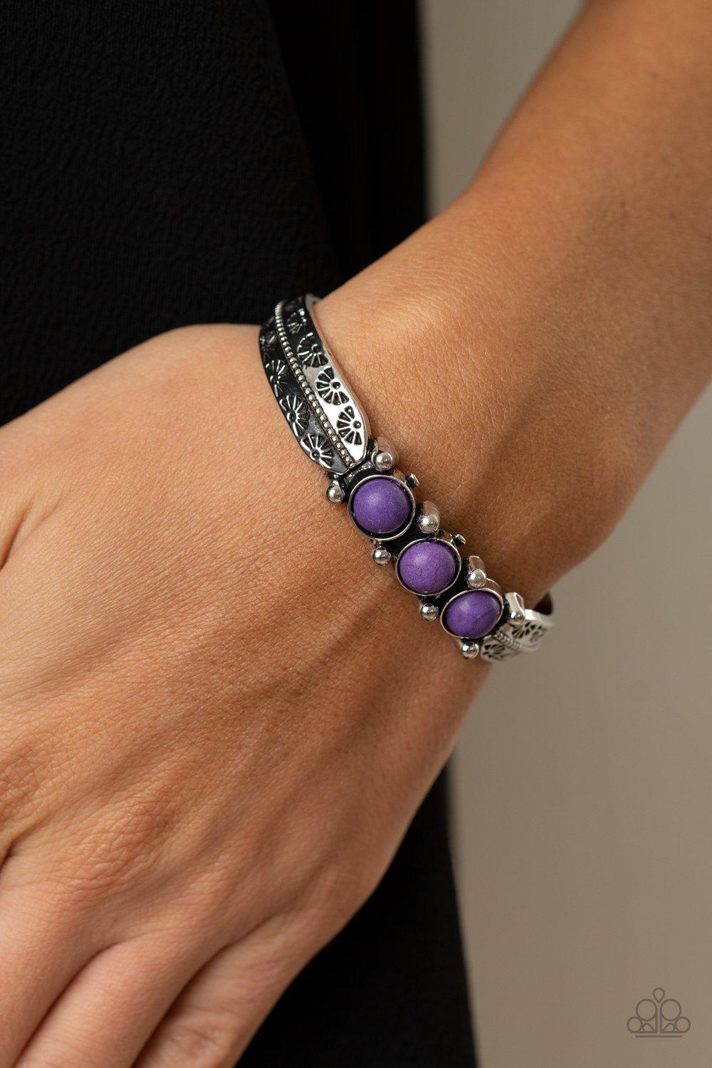 Paparazzi Accessories-Mojave Glyphs - Purple Bracelet