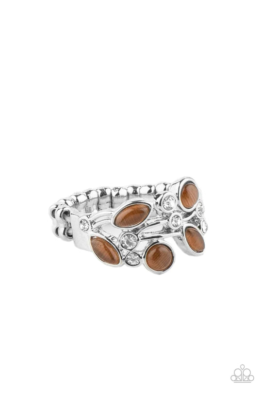 Leafy Luster Brown Ring - Jewelry by Bretta