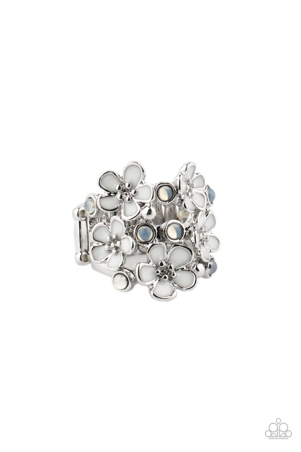 Paparazzi Accessories-Blooming Banquet - White Ring