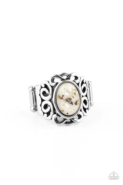 Straight To The POP! White Ring - Jewelry by Bretta