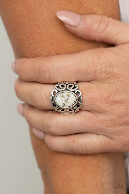 Straight To The POP! White Ring - Jewelry by Bretta