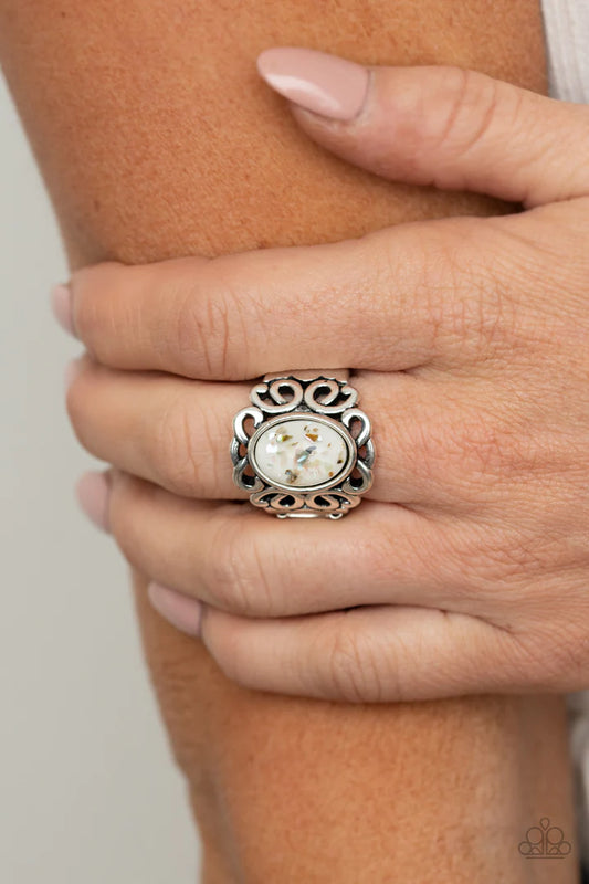 Straight To The POP! White Ring - Jewelry by Bretta