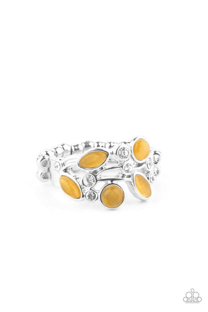 Paparazzi Accessories-Leafy Luster - Yellow Ring