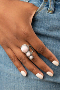 Paparazzi Accessories-Marbled Magnificence - Pink Ring