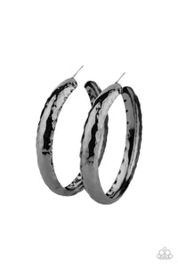 Paparazzi Accessories-Check Out These Curves - Black Earrings