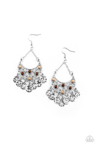 Paparazzi Accessories-Musical Murals - Brown Earrings