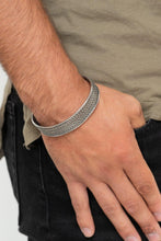 Paparazzi Accessories-Risk-Taking Texture - Silver Bracelet