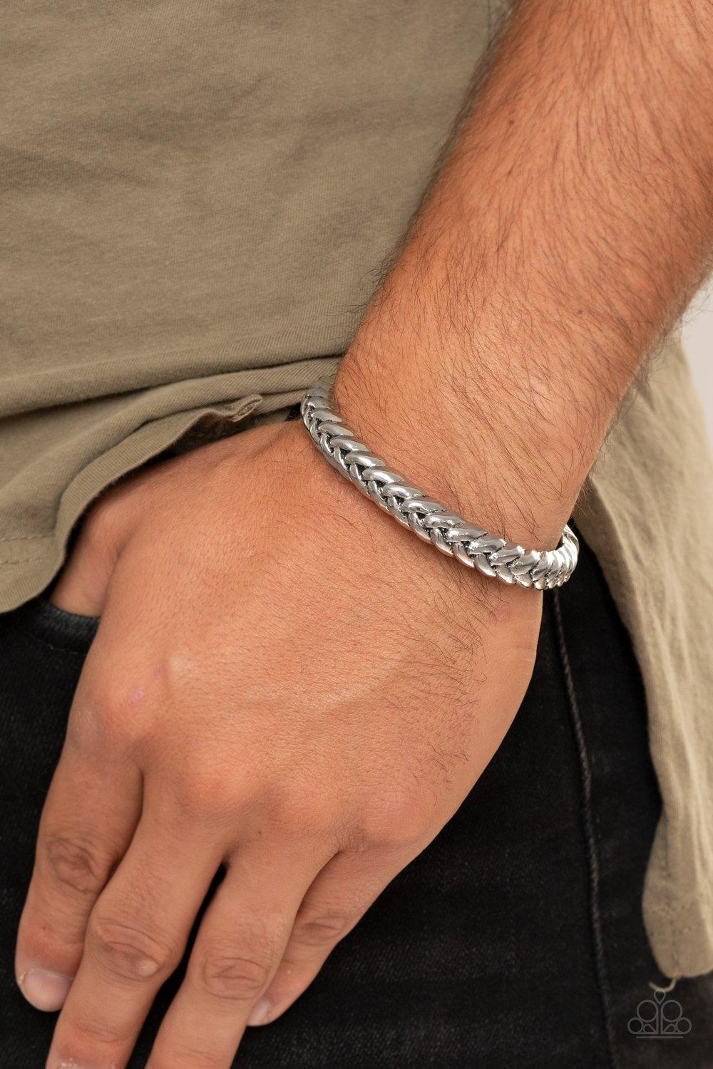 Paparazzi Accessories-Tough as Nails - Silver Bracelet