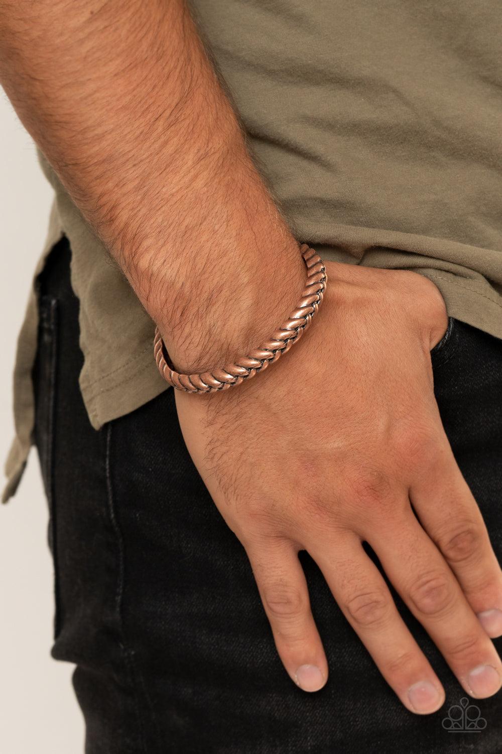 Paparazzi Accessories-Tough as Nails - Copper Bracelet