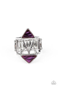 Making Me Edgy Purple Ring - Jewelry by Bretta