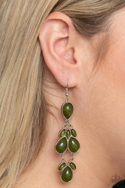 Paparazzi Accessories-Superstar Social - Green Earrings