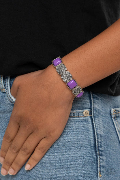 Paparazzi Accessories-Trendy Tease - Purple Bracelet