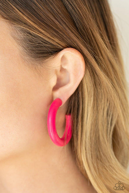 Paparazzi Accessories- Woodsy Wonder - Pink Earrings