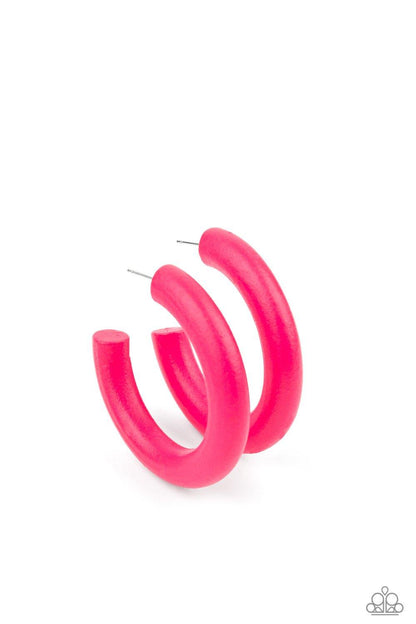 Paparazzi Accessories- Woodsy Wonder - Pink Earrings