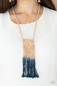 Look At MACRAME Now Blue Necklace - Jewelry by Bretta