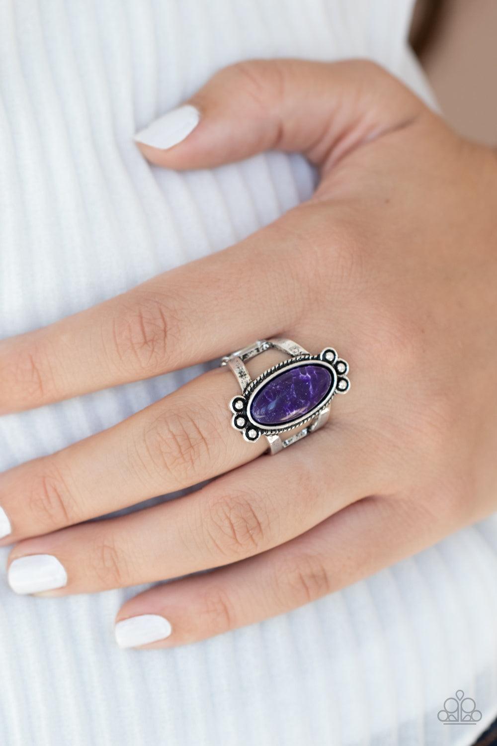 Psychedelic Deserts Purple Rings - Jewelry by Bretta