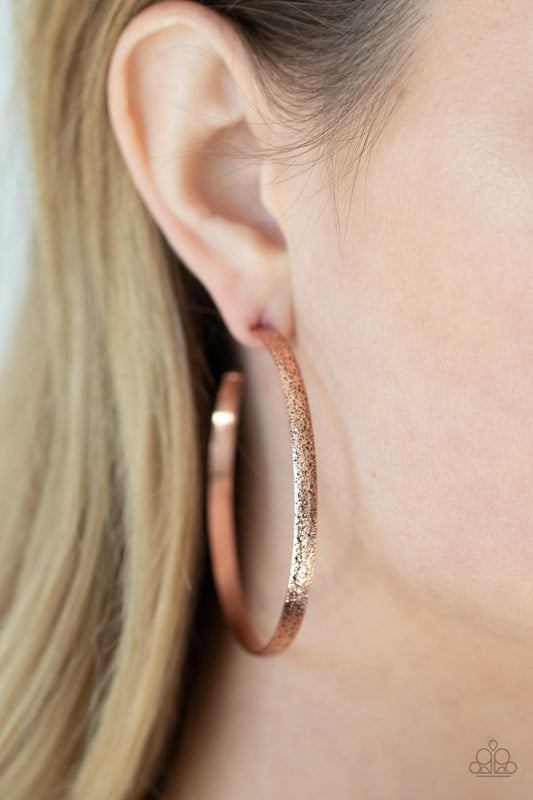 Rustic Radius Copper Earrings - Jewelry by Bretta
